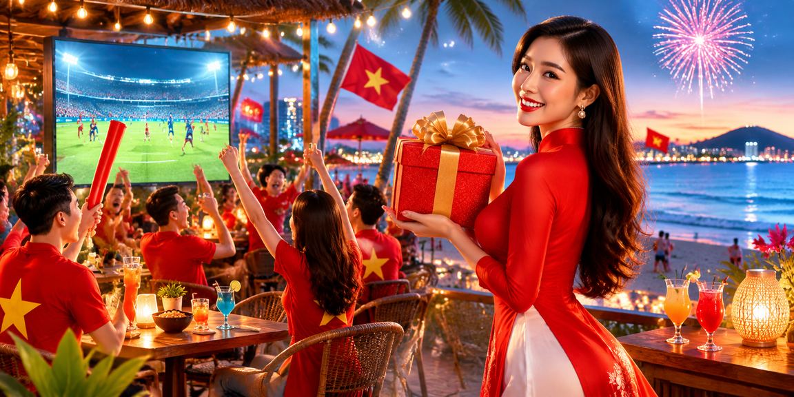 Khung cảnh casino sang trọng tại Vũng Tàu với áo dài truyền thống, gợi phong cách giao diện ph88